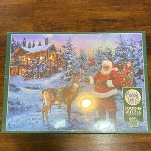 Brand new, sealed, Cobble Hill 1,000 piece Christmas puzzle “A Visit From Santa”